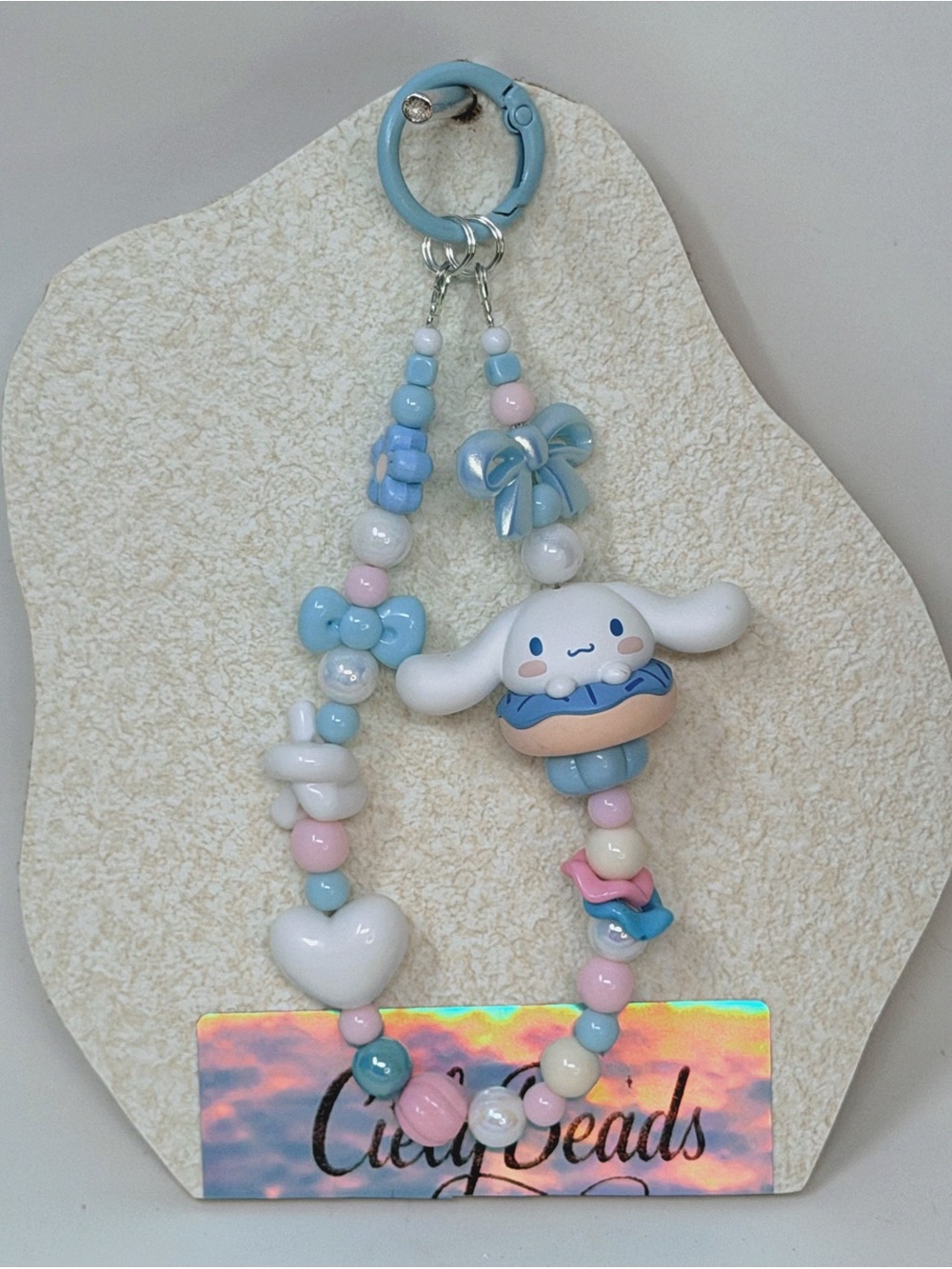 Handmade Authentic Sanrio popbean cinnamoroll phone charm